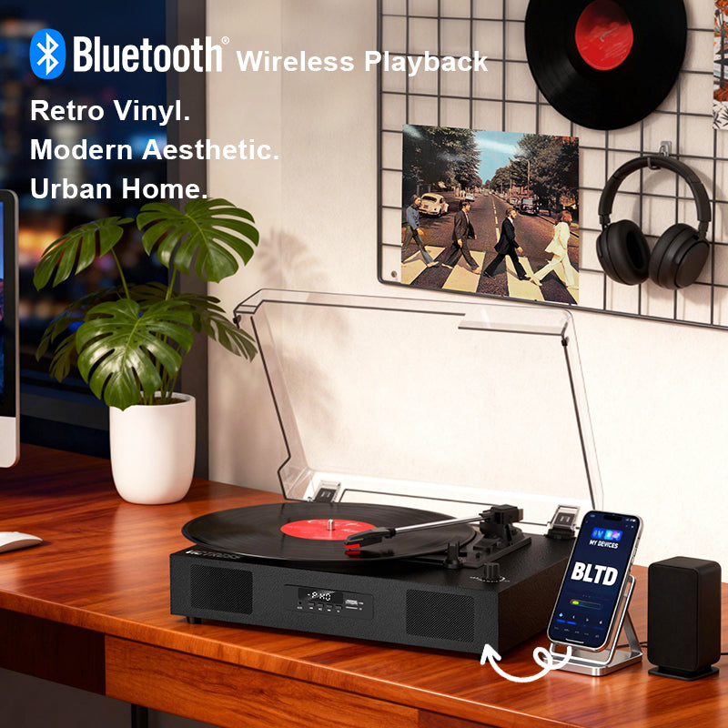 TE-2017 Retro Wireless Record Player