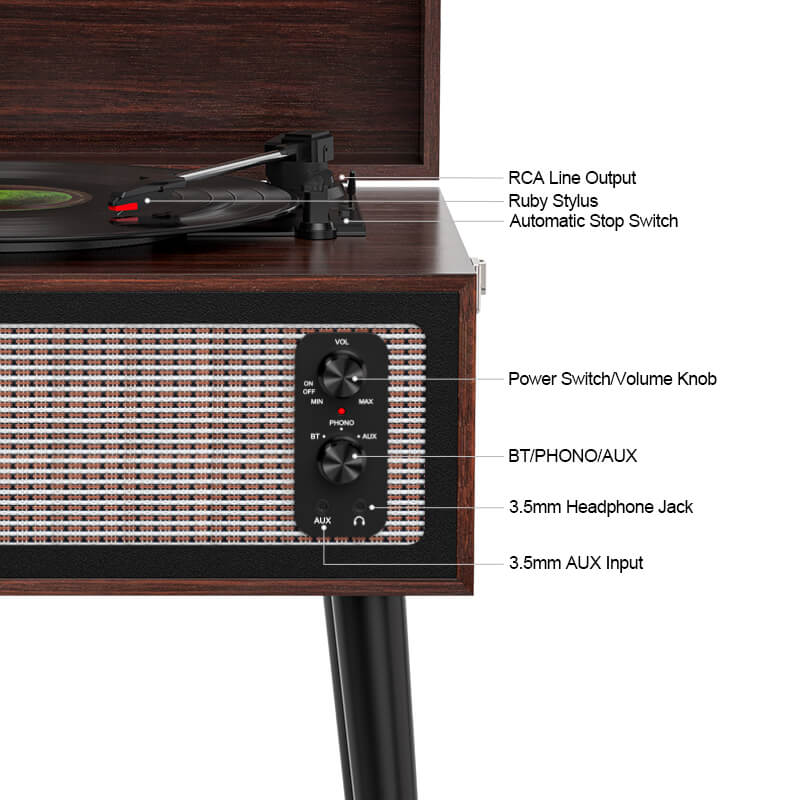 Retro Vinyl Stand Player