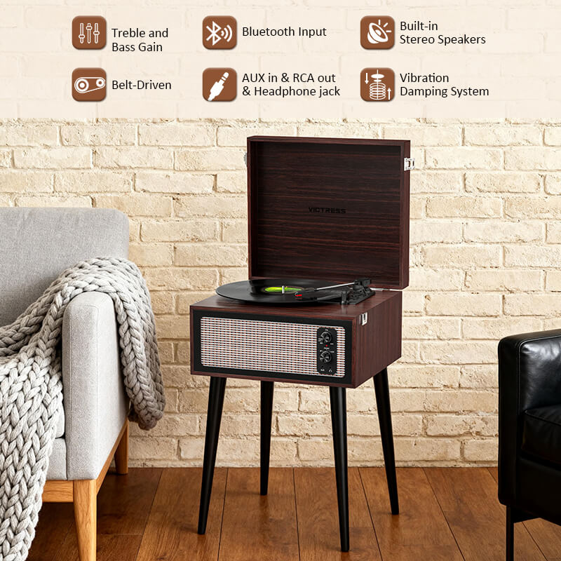 Retro Vinyl Stand Player