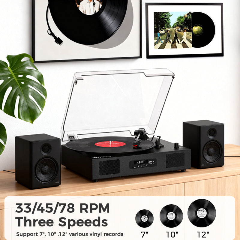 TE-2017 Retro Wireless Record Player